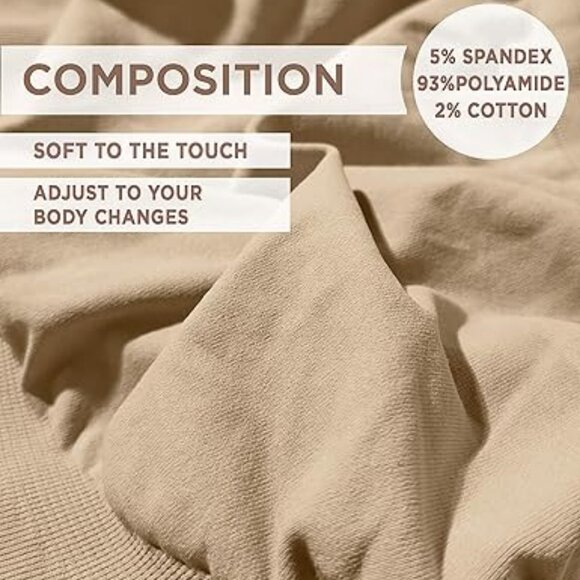 NEW! M Lupo SLIM Seamless Reducing/Shaping Panties -  Natural Peach Colour 4653 - Picture 3 of 5